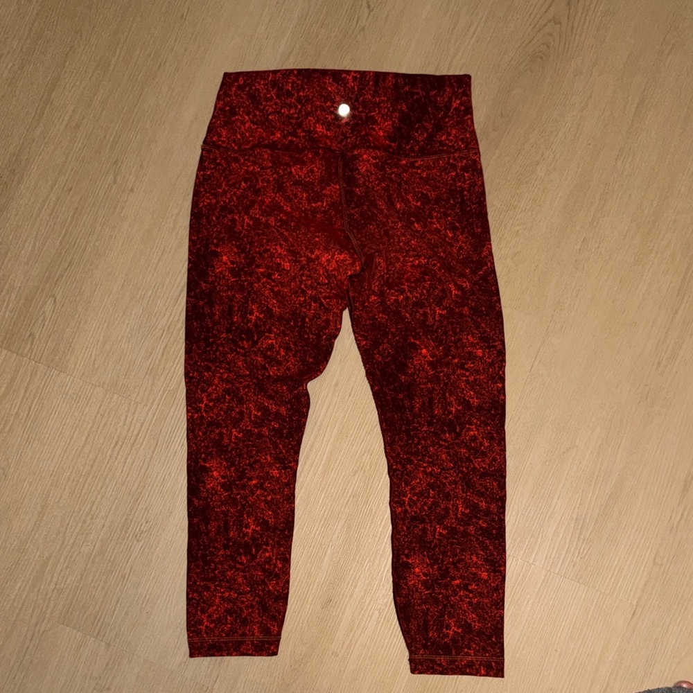 Lululemon Athletica Red and Black Leggings